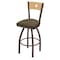 Holland Bar Stool Co 30" Swivel Counter Stool, Black Wrinkle, Nat Back, Graph Cork Seat 83030BZNatMplB017 - alternate 1